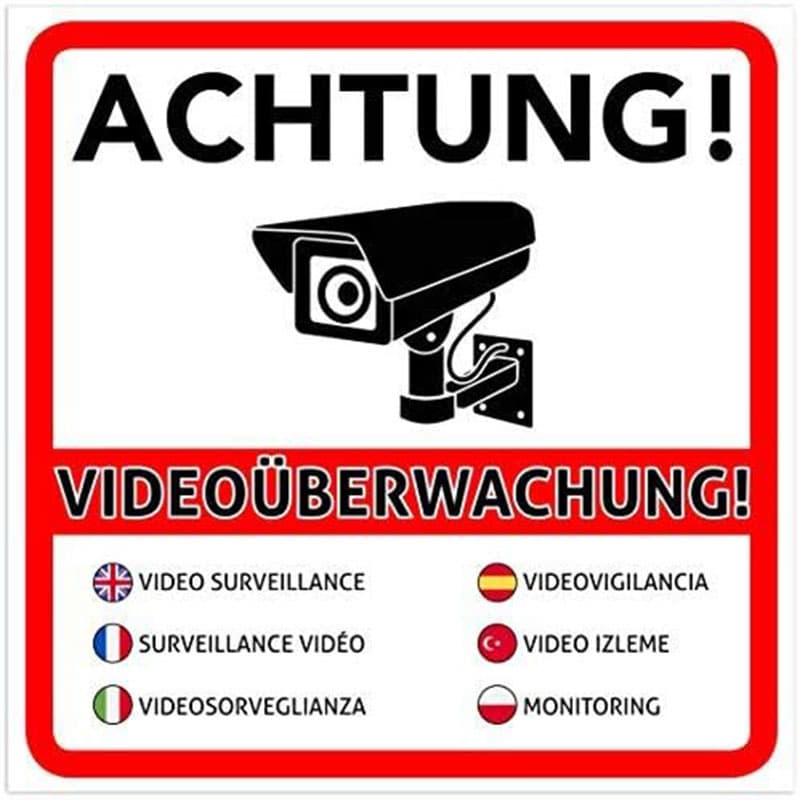 Warning Video Surveillance Advanced Sticker Security Sign Camera Video Surveillance Object Warning Sign 5