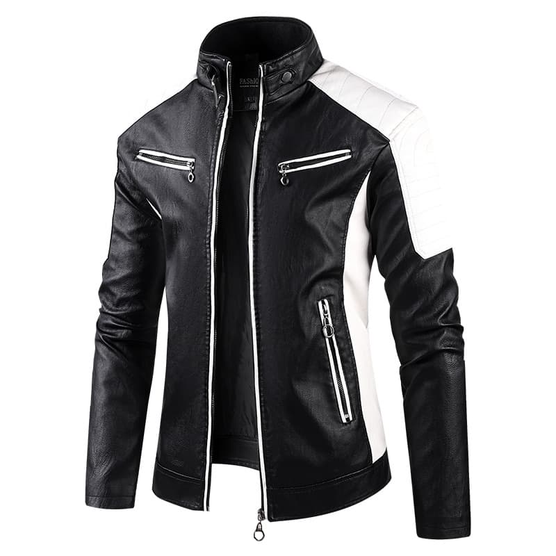 Thin trend polyurethane jacket for leisure, Korean style 3
