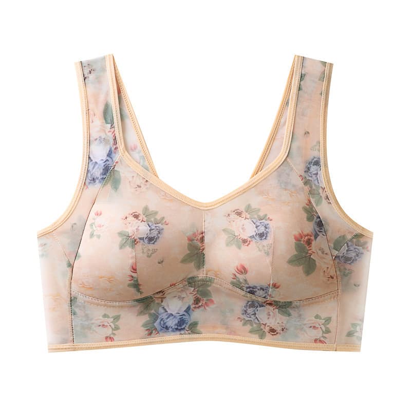 Vest, comfortable underwear, wireless bra, for middle age, plus size 5