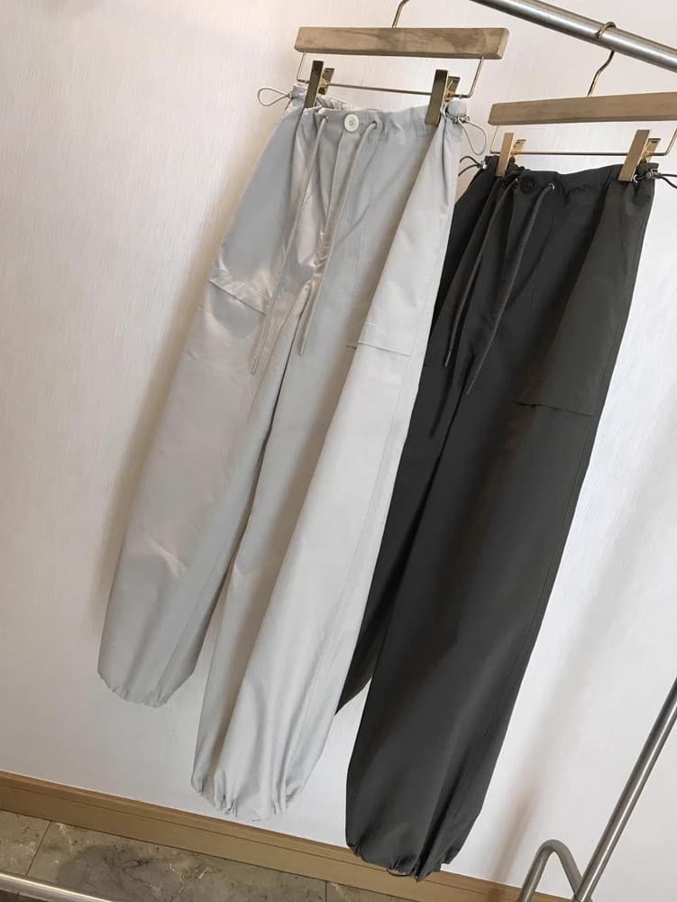 Travel sports dynamic trousers, drawstring, oversize 5