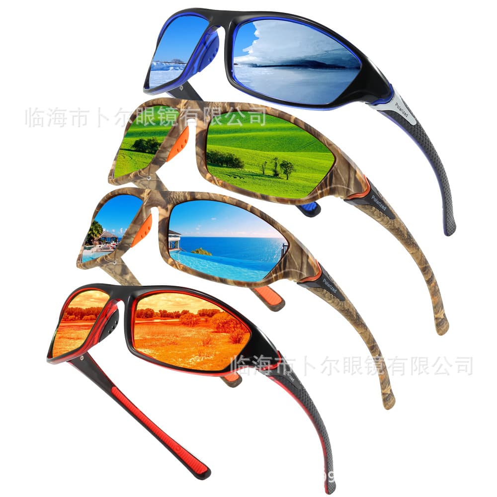 D120 new cross -border polarizer night vision sports model outdoor ride glasses protective running color sunglasses man 2