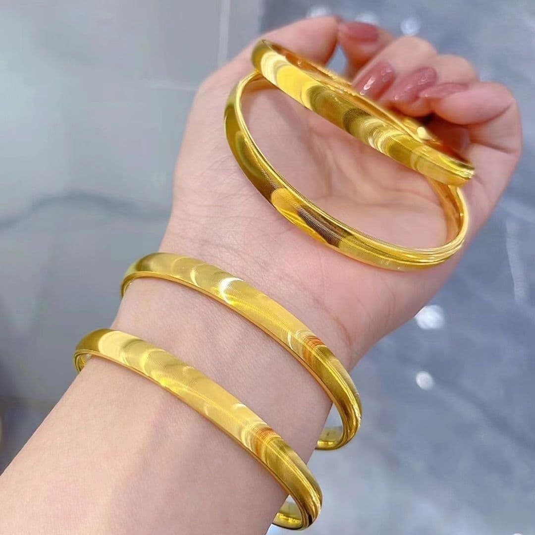 Small golden high quality gold bracelet, cat's eye, does not fade, light luxury style, internet celebrity 2