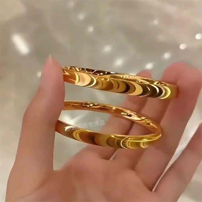 Small golden high quality gold bracelet, cat's eye, does not fade, light luxury style, internet celebrity 4