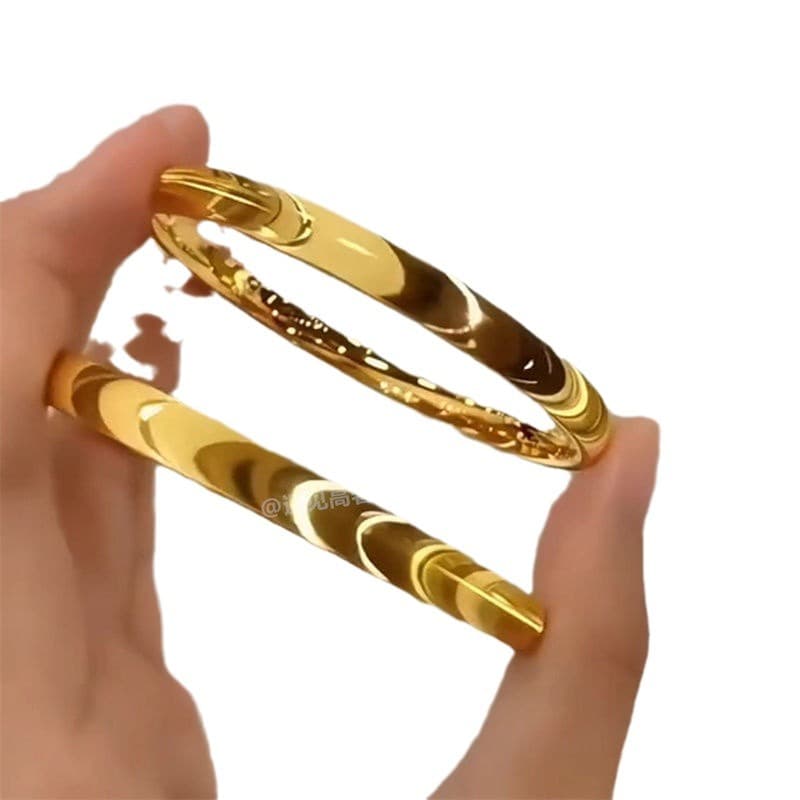 Small golden high quality gold bracelet, cat's eye, does not fade, light luxury style, internet celebrity 5
