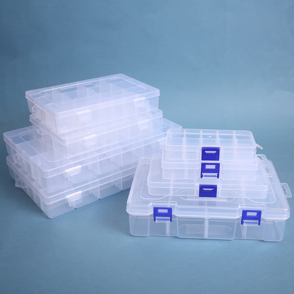 Plastic transparent detachable electronic storage system, accessories, 24 cells 2