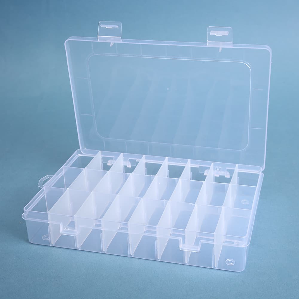 Plastic transparent detachable electronic storage system, accessories, 24 cells 5