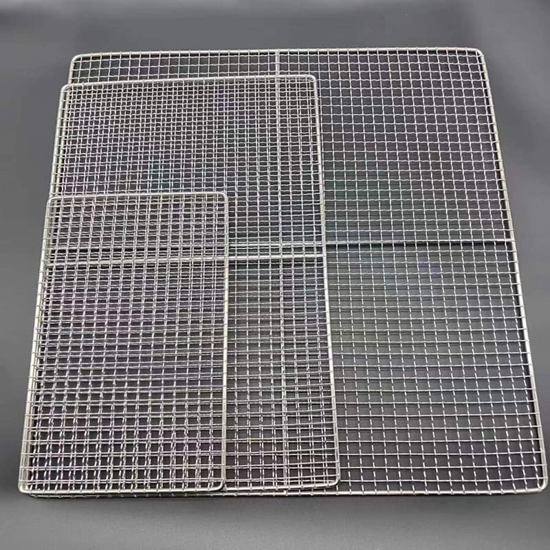 Barbecue net, galvanized barbecue mesh with coarse grilled meat mesh stainless steel barbecue mesh square -shaped barbecue net wholesale 2