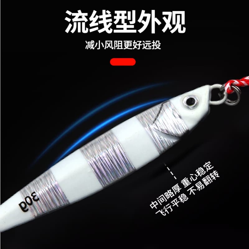 Night -light shore ironing board quickly pulls the road sub -bait fake bait fake bait sacral cow fish, night fishing double hook long horse brand fake bait 3