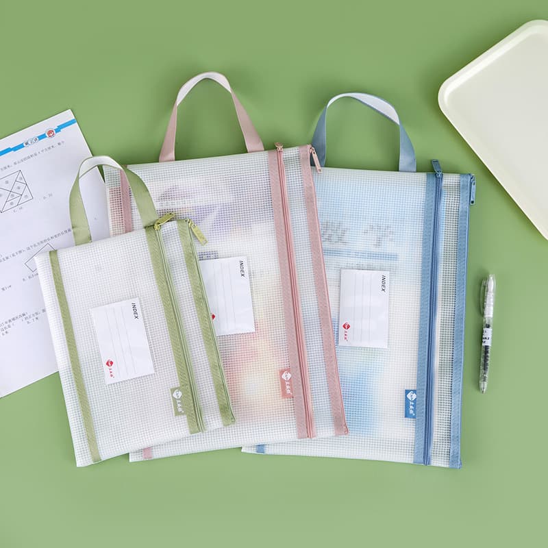 Handheld waterproof materials set for folders with zipper, storage bag 3