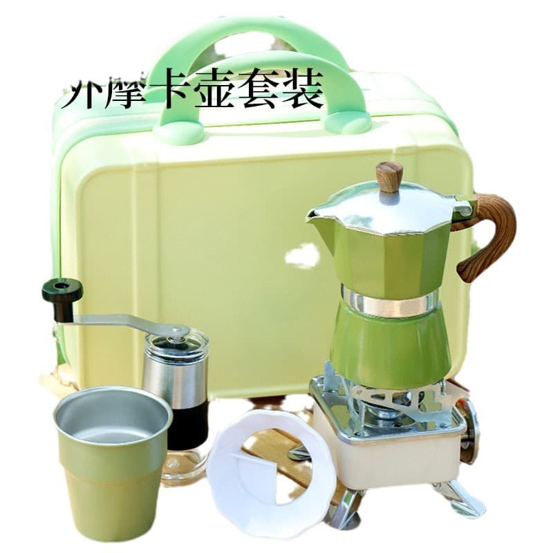 Travel set for camping, coffee equipment, coffee pot for traveling 5