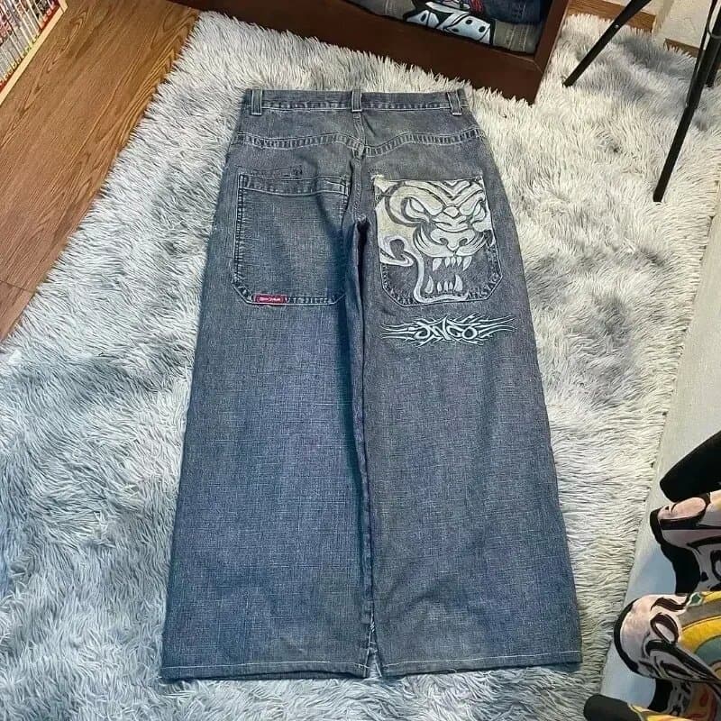 (Cross-border trading), retro jeans hip-hop style, trousers, with embroidery 2