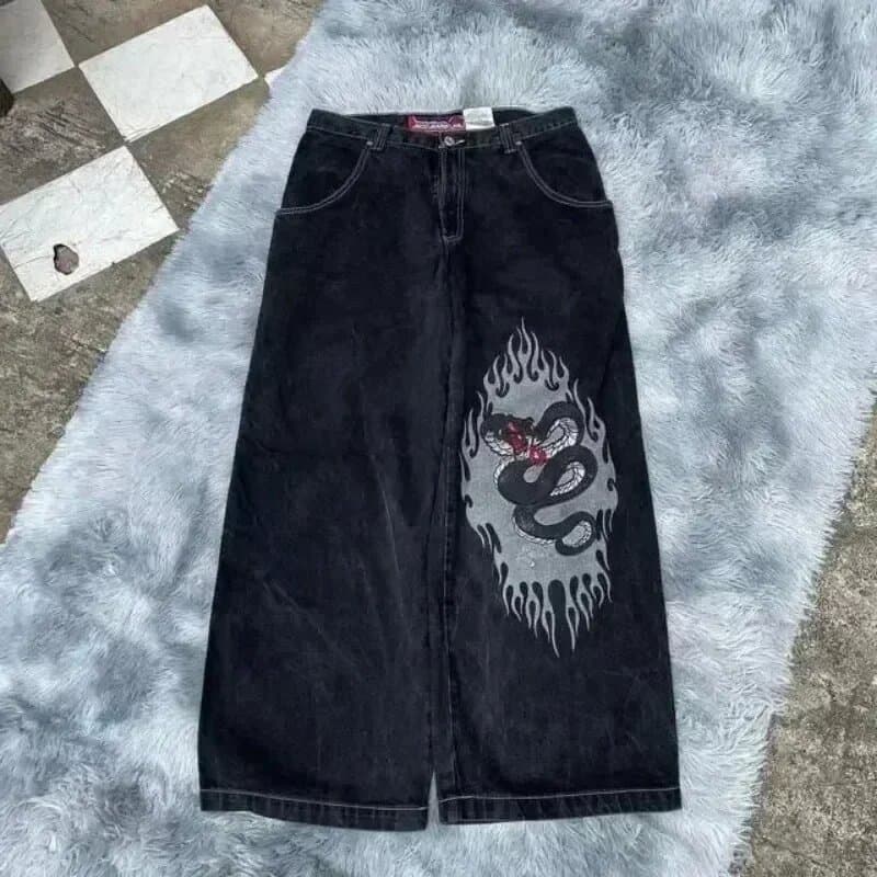 (Cross-border trading), retro jeans hip-hop style, trousers, with embroidery 3