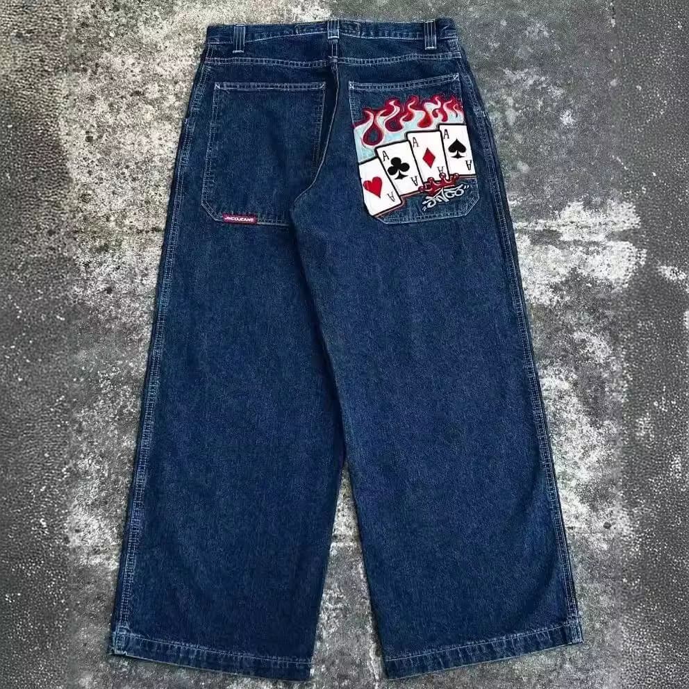 (Cross-border trading), retro jeans hip-hop style, trousers, with embroidery 4