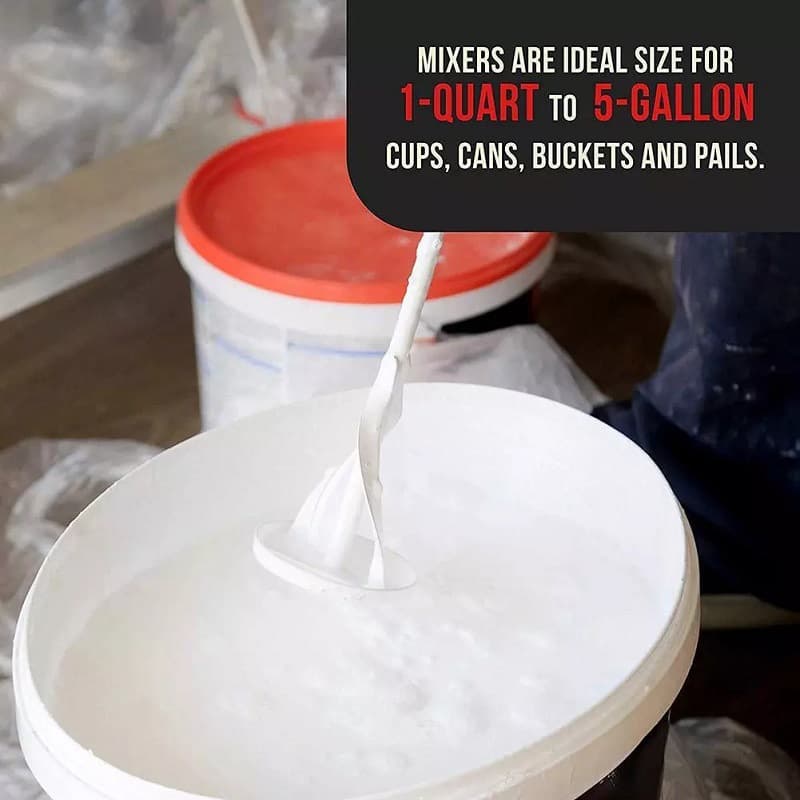 Mixing stick, paint, electric drill, epoxy resin 4