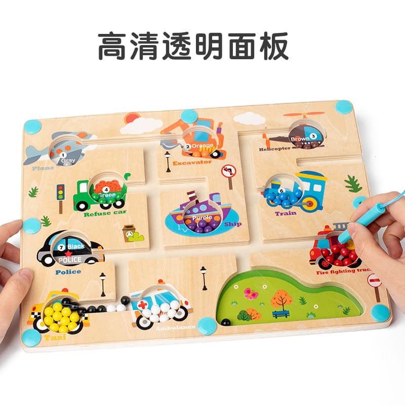 Magnetic cognitive digital pen, labyrinth, toy for teaching maths for early age, color perception, classification, 2-6 years 2