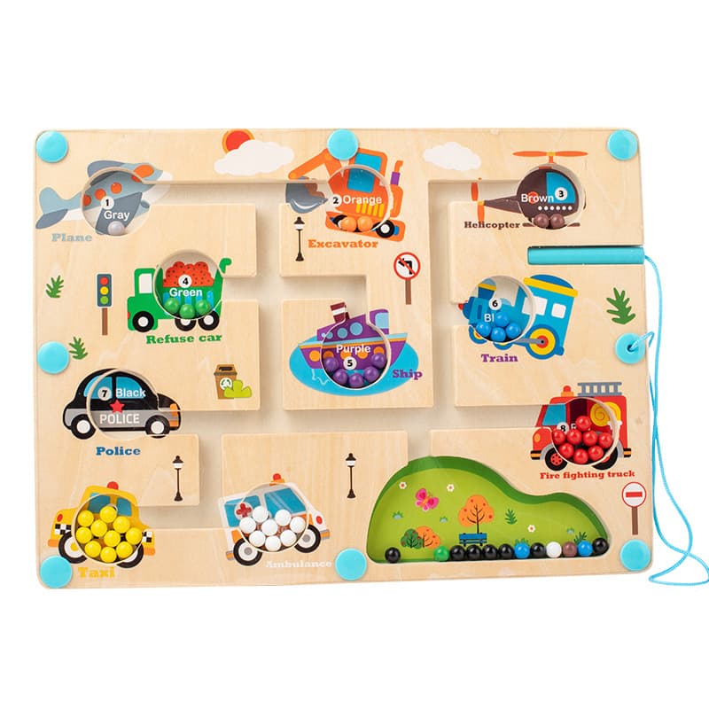 Magnetic cognitive digital pen, labyrinth, toy for teaching maths for early age, color perception, classification, 2-6 years 5