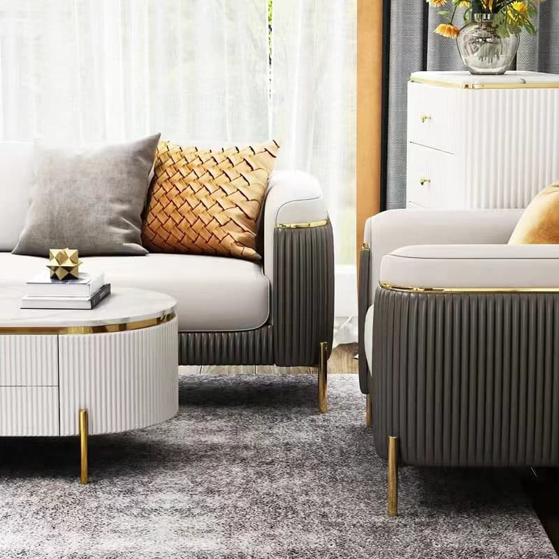 Adjustable metal golden black sofa, furniture, new collection, aluminum alloy 4