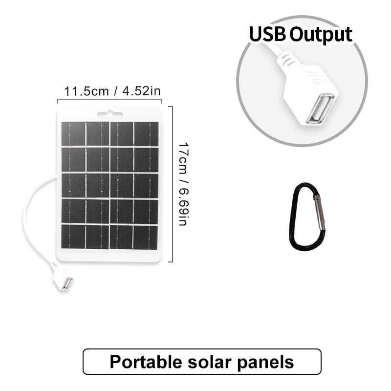 Travel mobile phone solar-powered charging for camping, power supply, photovoltaic charger, 5v, 36810W 4