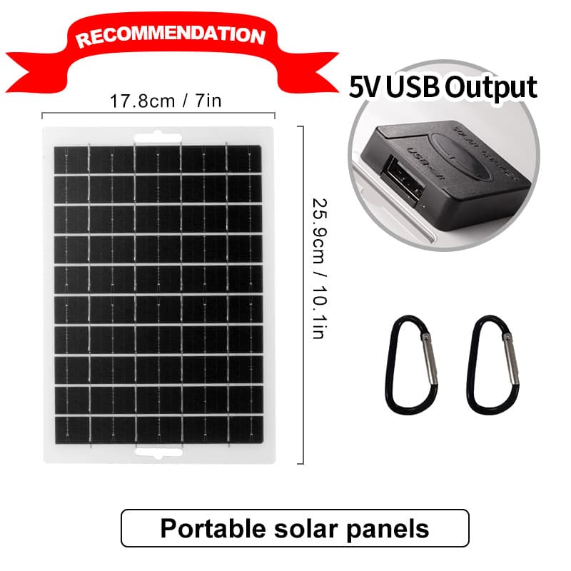 Travel mobile phone solar-powered charging for camping, power supply, photovoltaic charger, 5v, 36810W 1