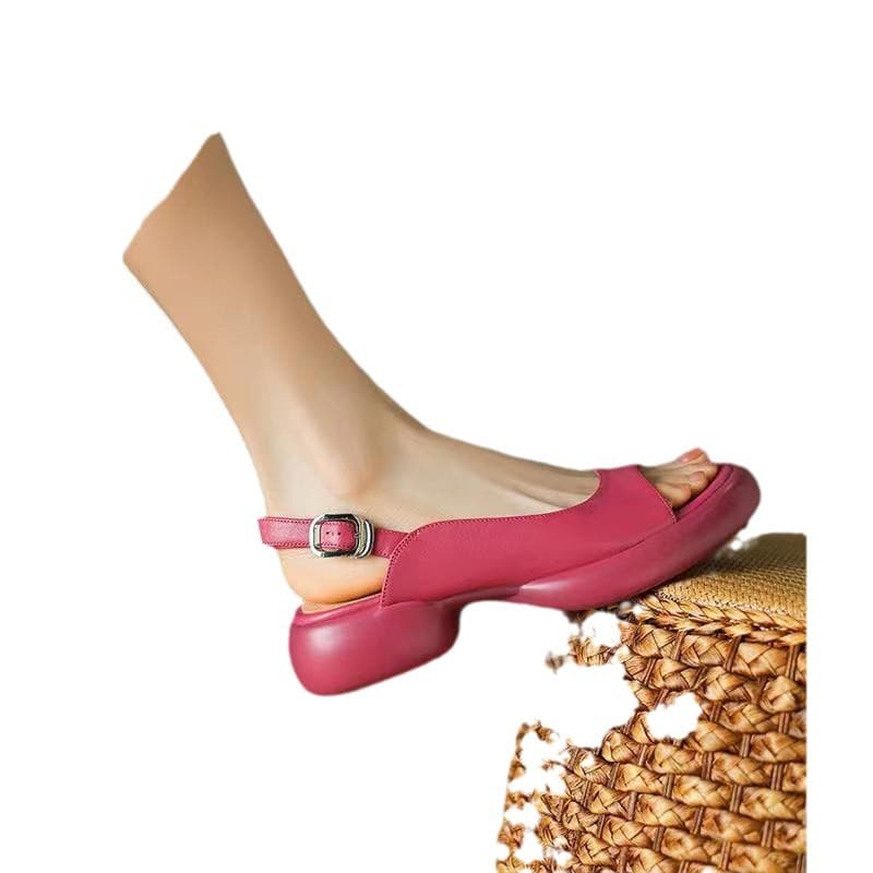 Fashionable sandals platform, universal beach footwear, summer 2026, height increasing, for teenagers 5