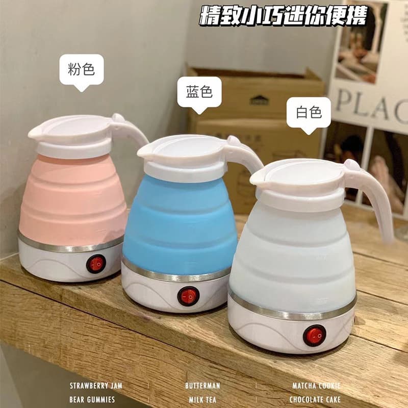 Handheld teapot for traveling, small multifunctional silicone thermos