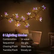 Cross-border LED tree rattan room butterfly flower rattan light decorative light courtyard outdoor artificial plant vine light 2