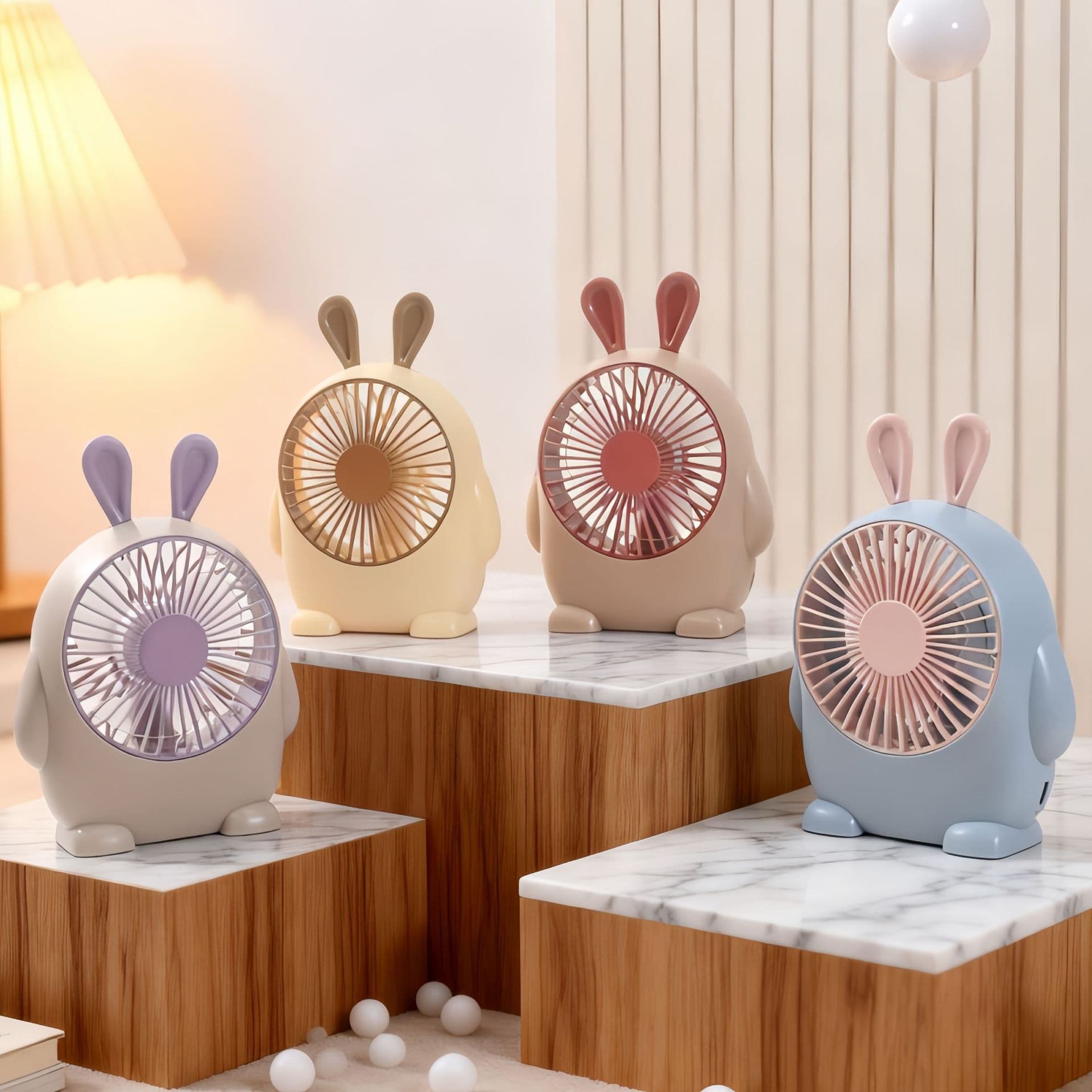 Cute adjustable bedside handheld air fan for bed, new collection 3