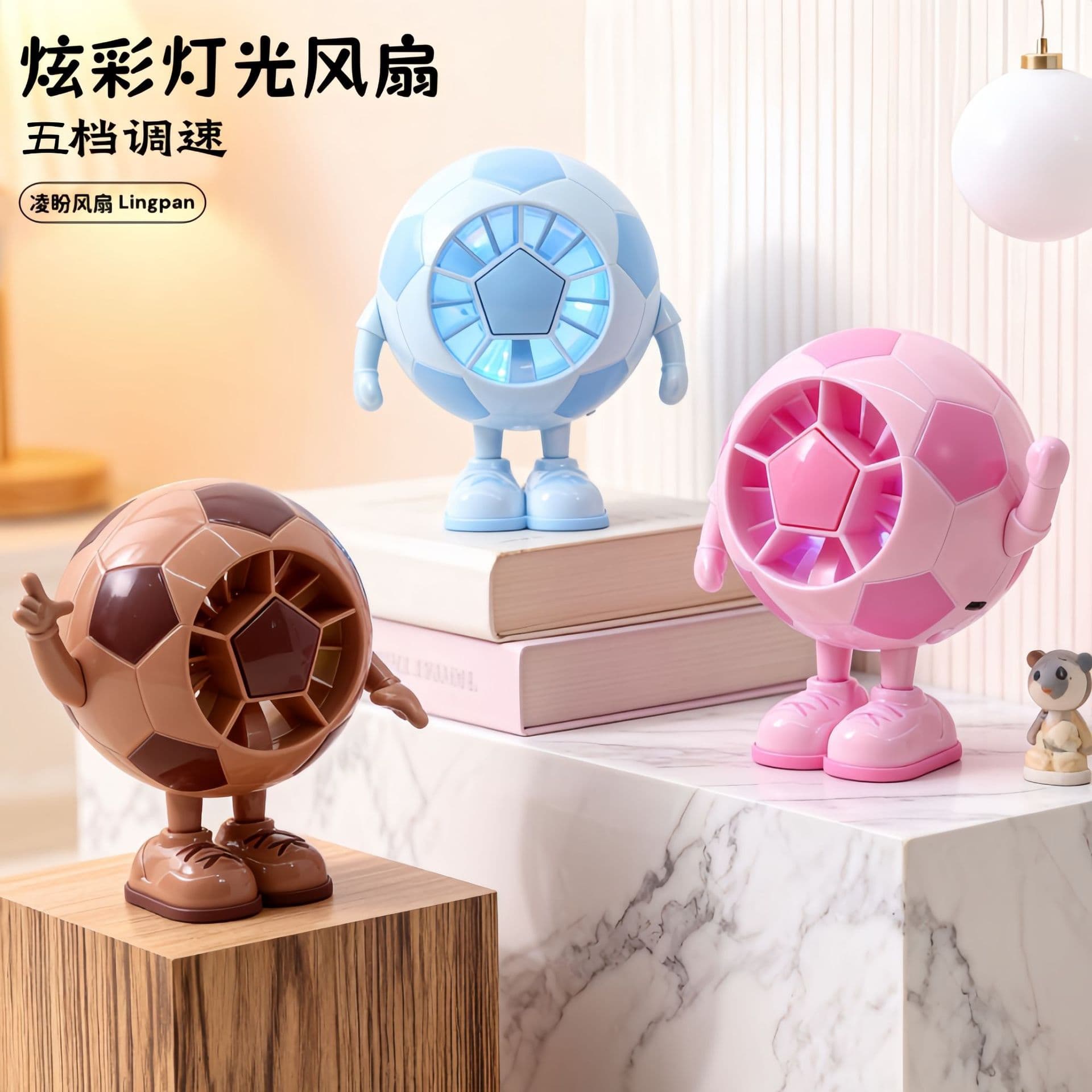 Cute adjustable bedside handheld air fan for bed, new collection 5