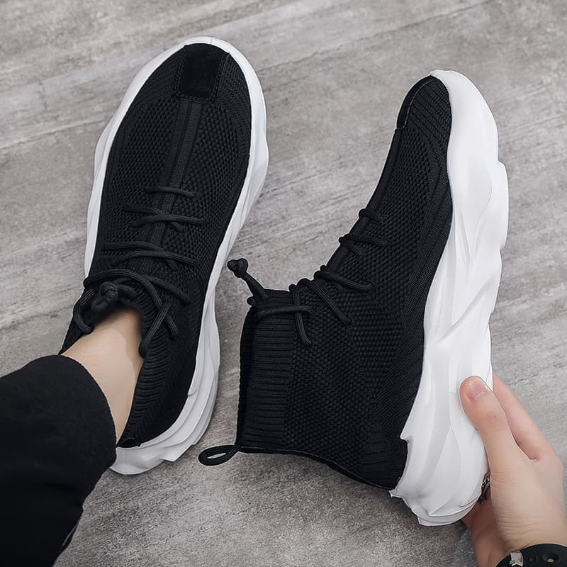 Summer breathable knitted socks, sports comfortable footwear, soft sole 3