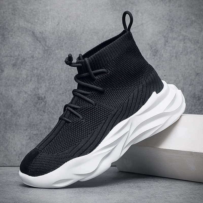 Summer breathable knitted socks, sports comfortable footwear, soft sole 1