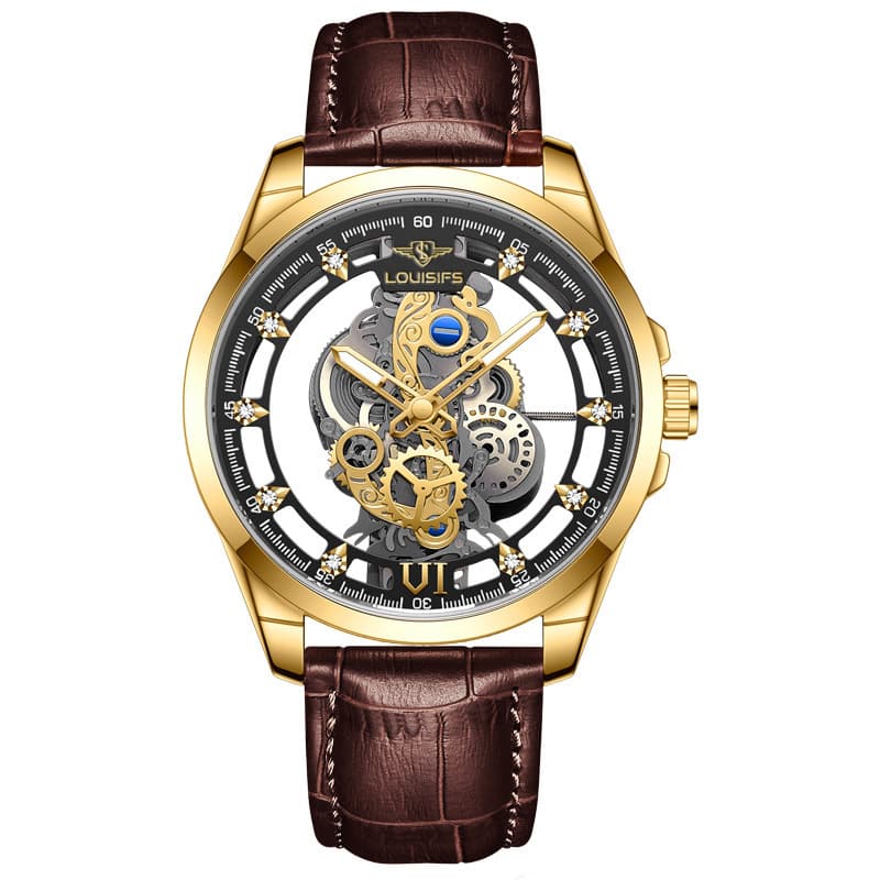 (Cross-border trading), double-sided mechanical quartz waterproof men's watch, Switzerland 4