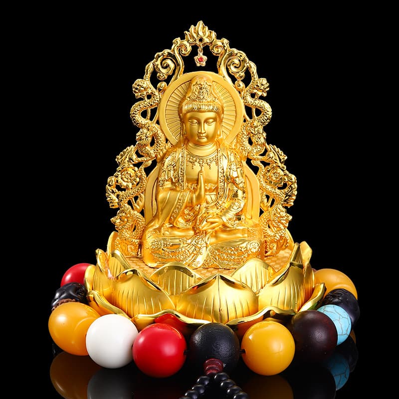 Alloy car ornaments double-sided Guanyin perfume ornaments Lotus Tathagata perfume seat car interior wholesale dropshipping 4