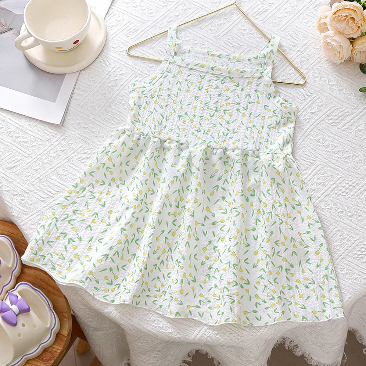 Summer clothing, girl's skirt sleevless, thin sleevless dress, western style, flowered 4