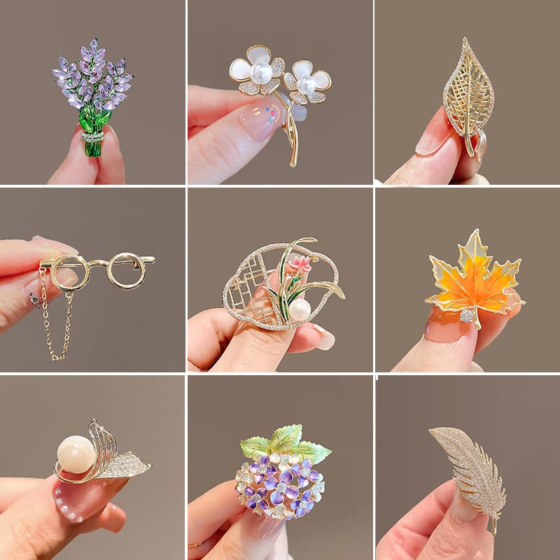 Fashionable protective underware, high-end brooch, pin from pearl lapel pin, universal accessory, city style, simple and elegant design, clips included 3