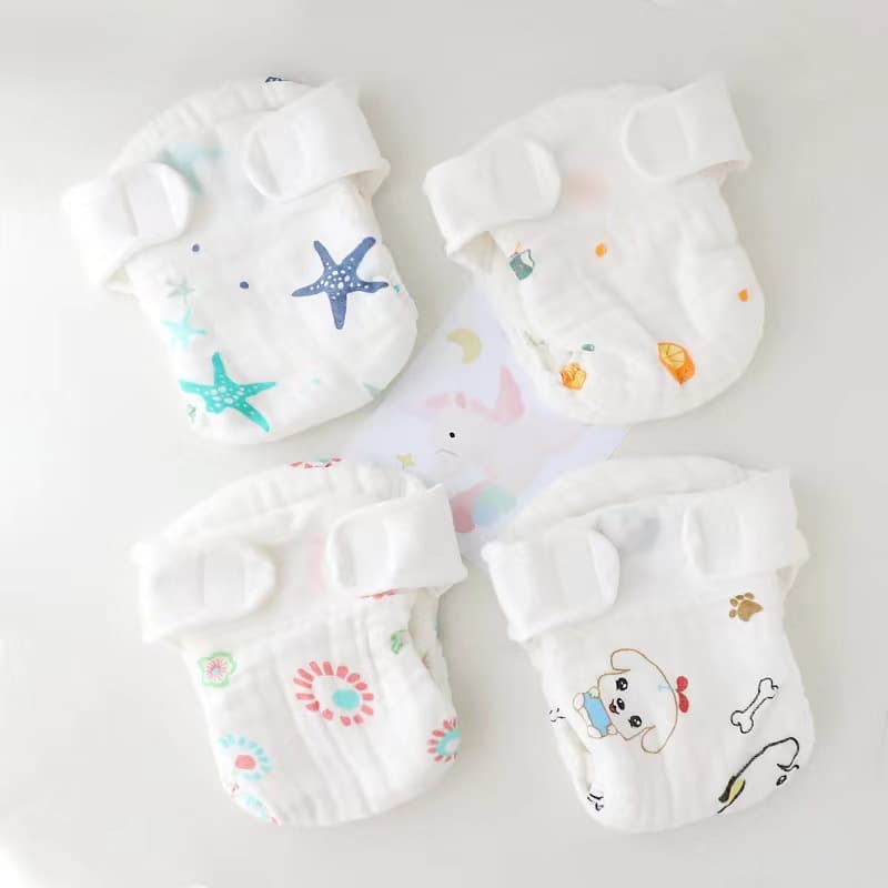 Gauze diaper, breathable children's trousers, washable 4