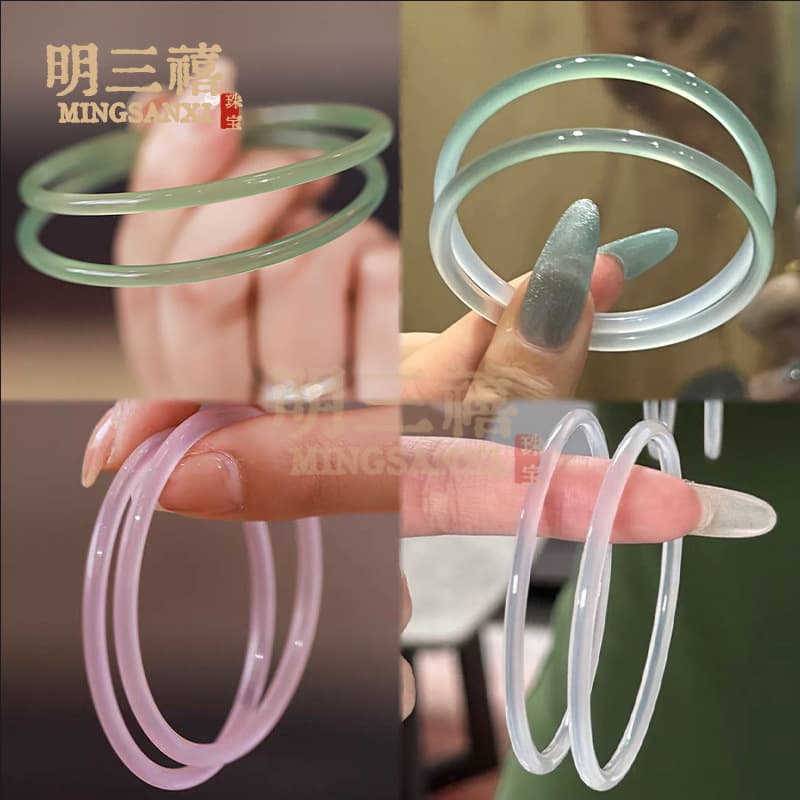 (Wholesale), multicoloured bracelet, pink-purple agate beauty oil, 4mm, new collection 1