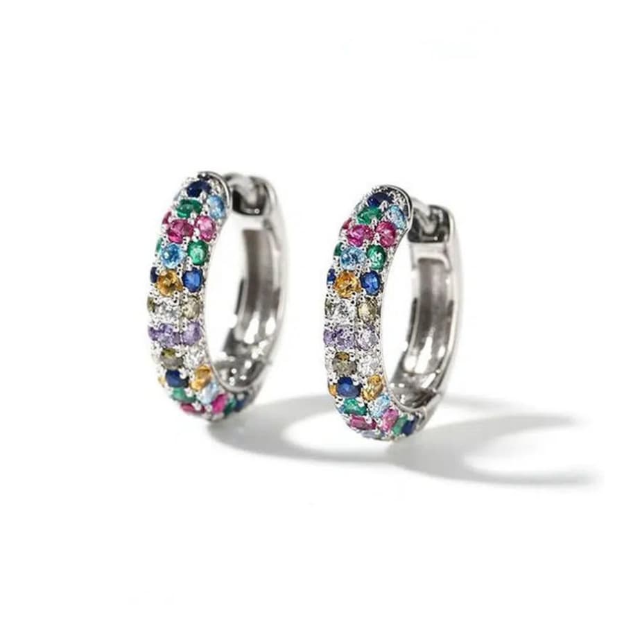 Fashionable earrings with zircon, Japanese and Korean, simple and elegant design, European style 4
