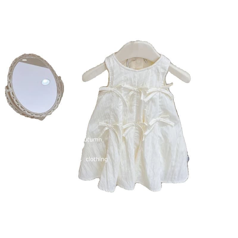 Summer girl's skirt sleevless, sleevless dress with bow, french style, western style 5