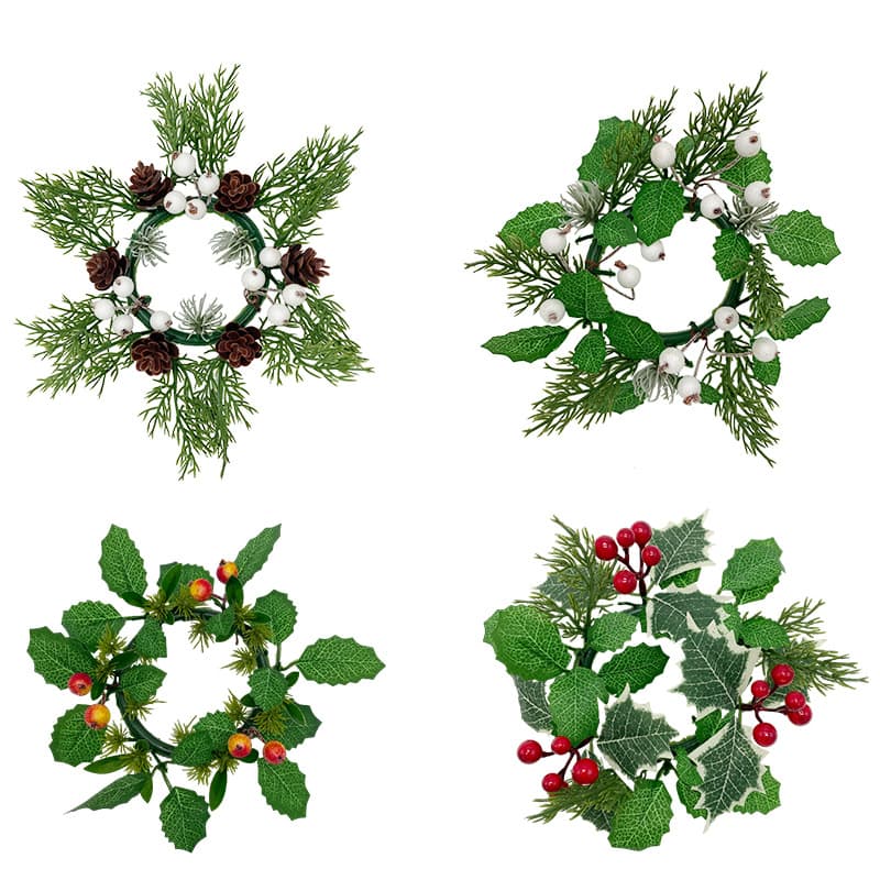 Simulation Candid Candid Mercy Christmas New Year Table Swing New Year Red Fruit Pine Conseque Christmas Christmas Aquatic Package Artificial Candle 5