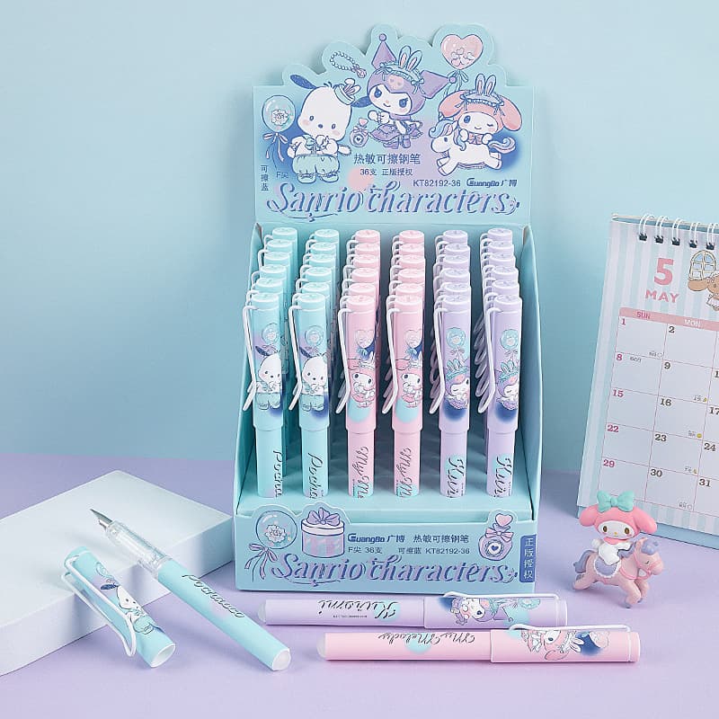 Sanrio Erasable Cartoon Blue Pen, 36-Pack 1