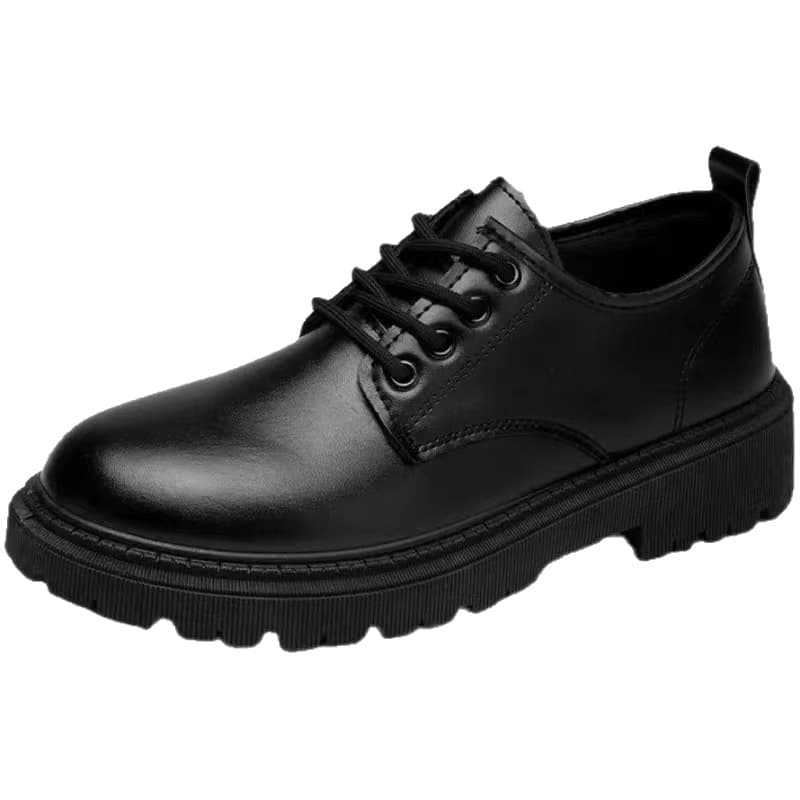 Cross-border popular 2026 casual leather shoes, four-season style, breathable, thick-soled, British-style, versatile, non-slip, soft-soled, trendy work shoes 5