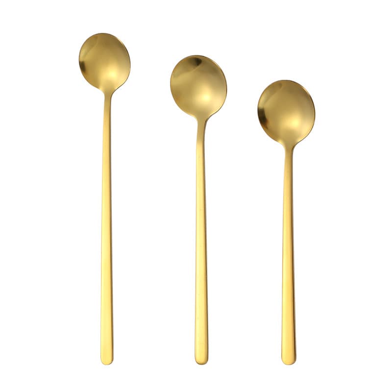 Stainless steel small round spoon bird's nest seasoning spoon honey dessert wedding souvenir mixing spoon gift spoon coffee spoon 5