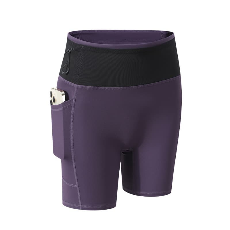 Summer sports shorts, trousers, pocket mobile phone, elastic underwear for hips shape correction for yoga for gym, overall, high waist, tight 5