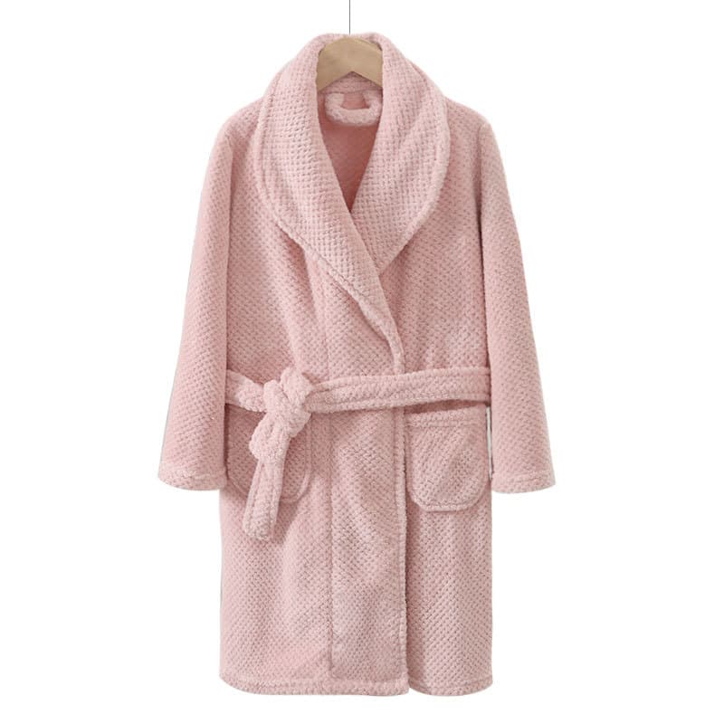 (Cross-border trading), flannel velvet long demi-season bathrobe, children's fleece pijama, increased thickness, family style 5