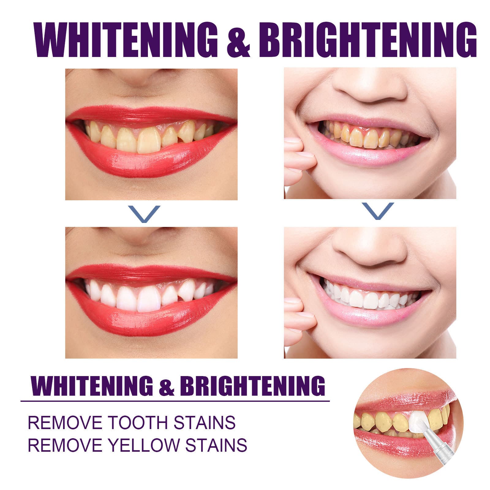 (Cross-border trading), purple toothbrush for oral cavity, spots removal 5