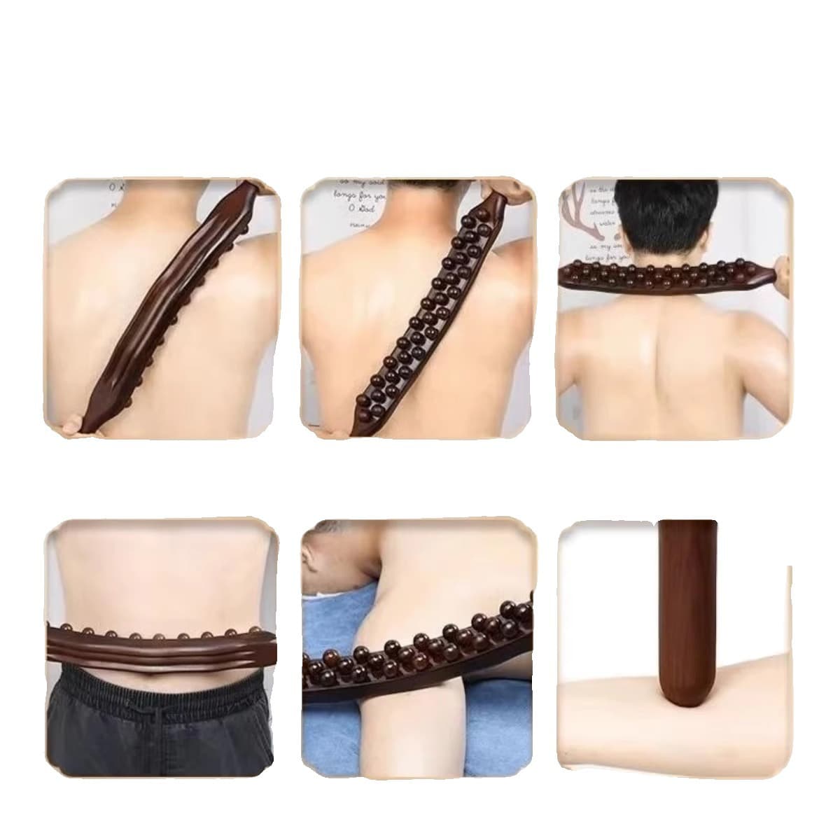 Tendon rolling stick 35 beads massage scraping stick rolling menstrual stick multi-functional massage stick for abdominal rubbing and tendon rolling stick pushing back wholesale 2