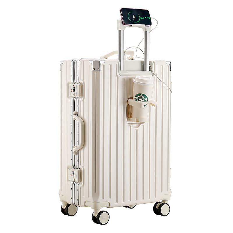 Capacious suitcase, glass holder for students, family style 5