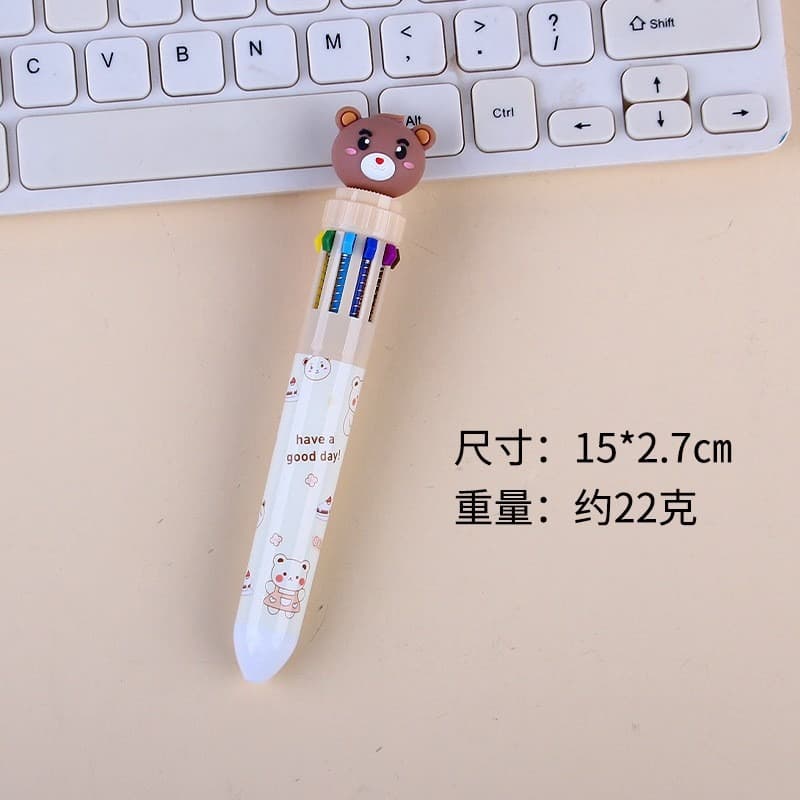 Ballpoint pen, cartoon hairpins, multicoloured coloured pencils for students, for secondary school, Birthday gift 8