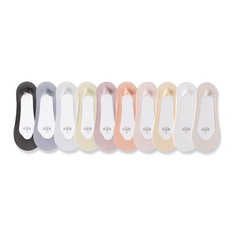 Silk summer thin cotton breathable non-slip invisible high-heeled shoes low-cut, socks, absorbs sweat and smell 5