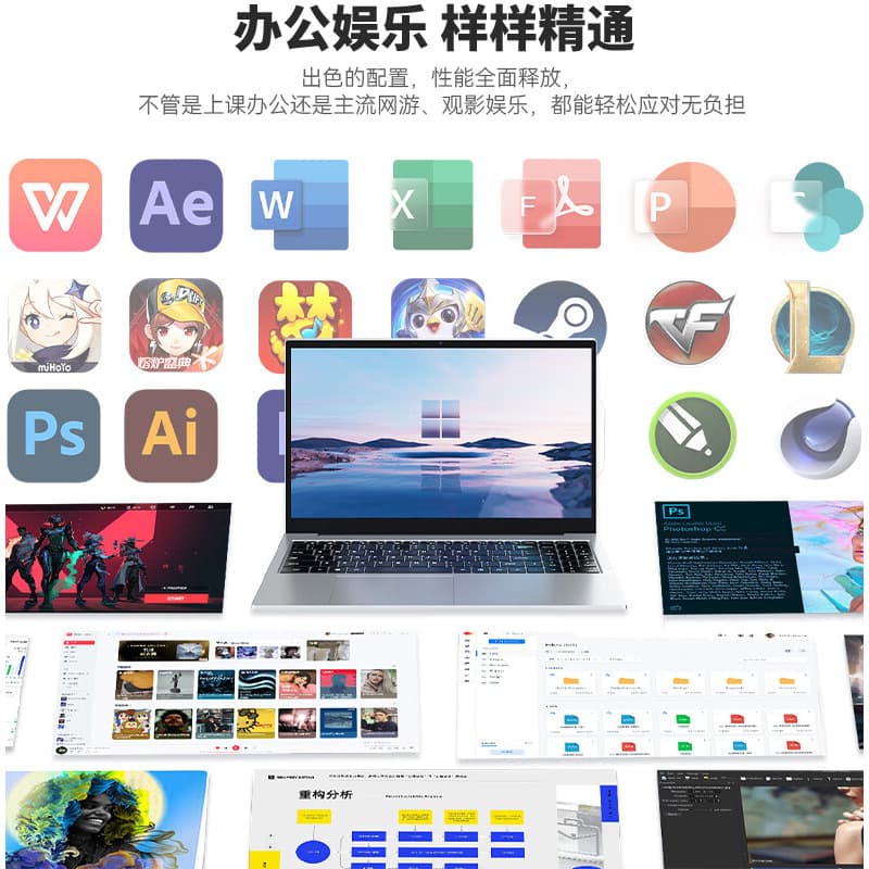 (Cross-border trading), gaming design laptop, 15.6 inch, intel core i3, intel core i5, intel core i7 3